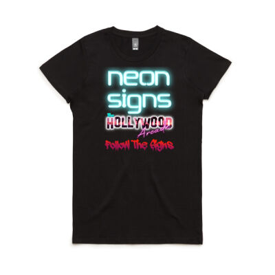 Neon Signs Single Launch Womens Tee Thumbnail